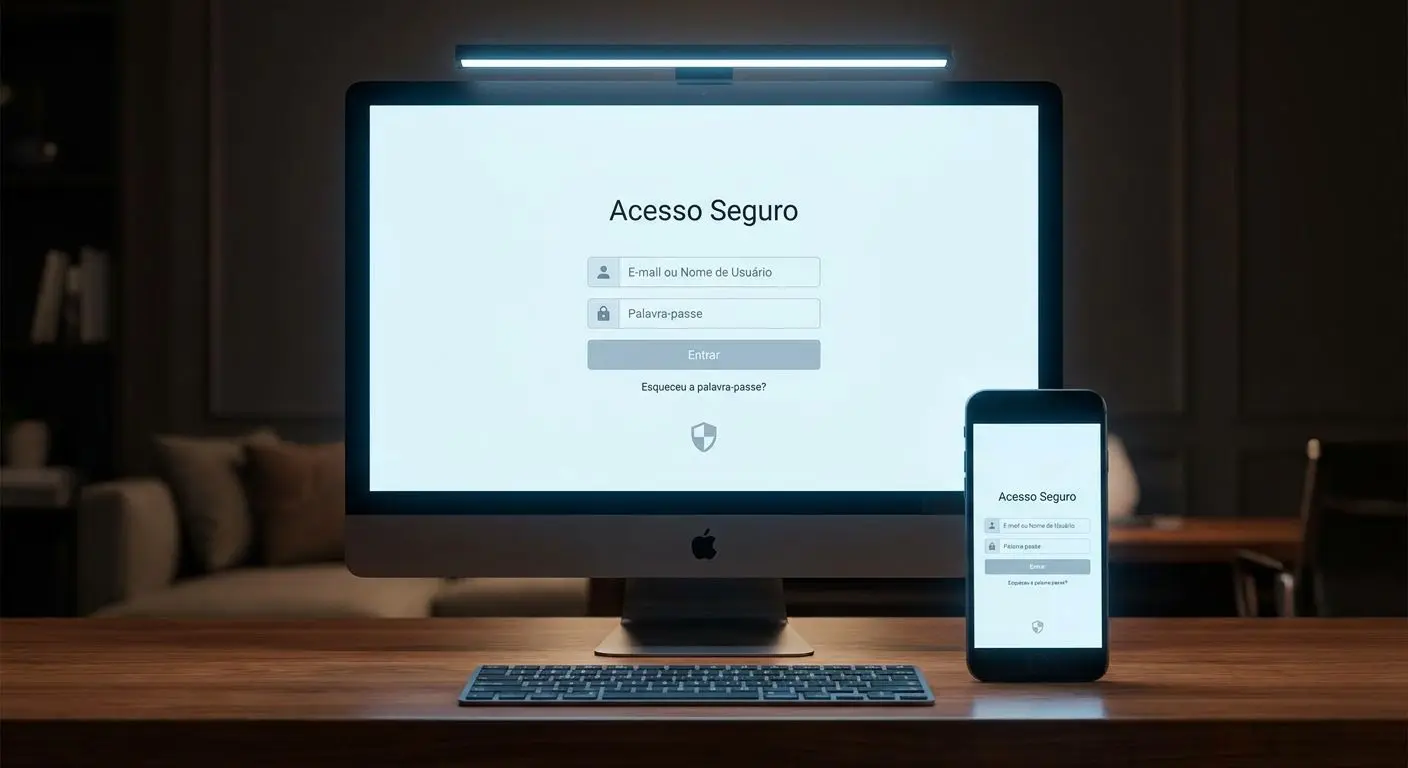 Interface de login Solverde em desktop e mobile